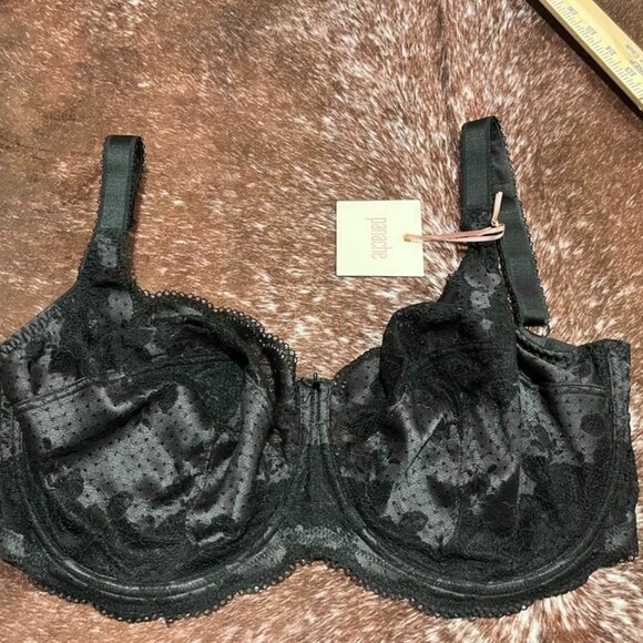 Panache Clara Full Cup Underwire Lace Bra Black 34J NWT - Picture 3 of 11